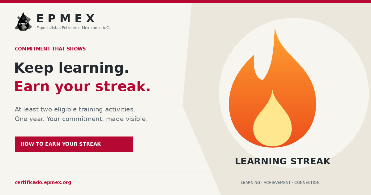 Learning streak: at least two training activities in the same year