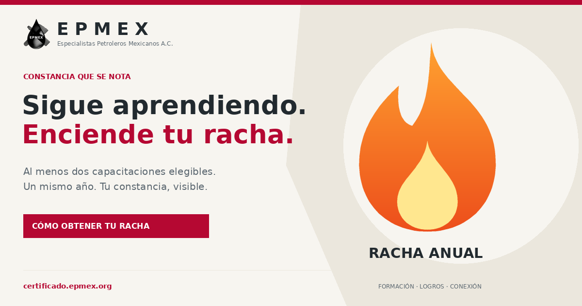 Racha de capacitación: al menos dos capacitaciones en el mismo año